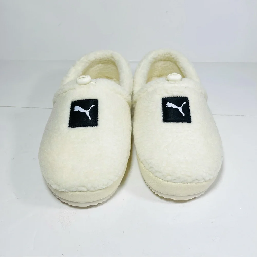 Men's Puma Tuff Mocc Sherpa Slippers Men’s‎ Size 9 Cream.